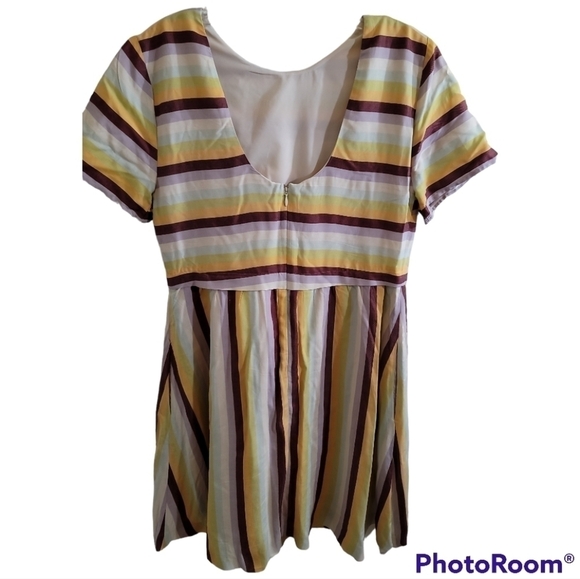 Madewell Striped Scoop-Back Dress Sea Haze Multi Stripe 2 - Picture 5 of 9
